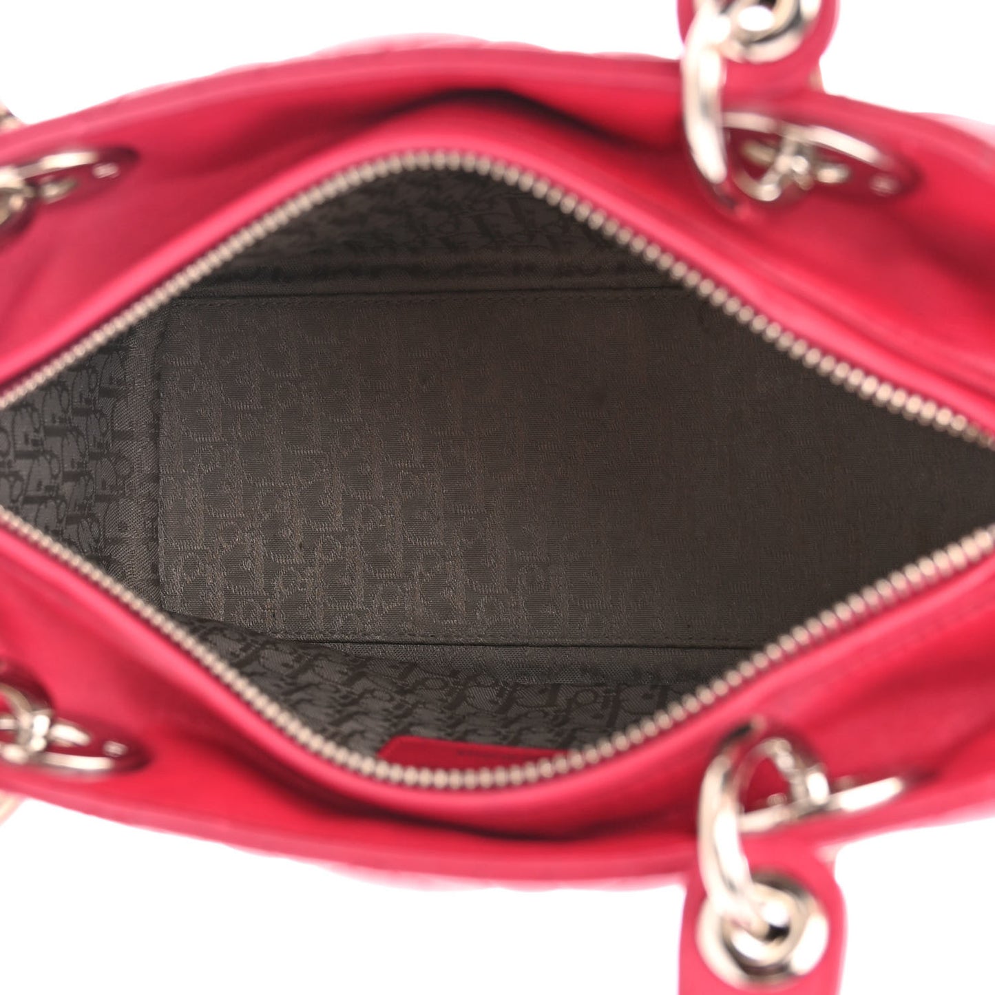 Lambskin Cannage Medium Lady Dior Fuchsia