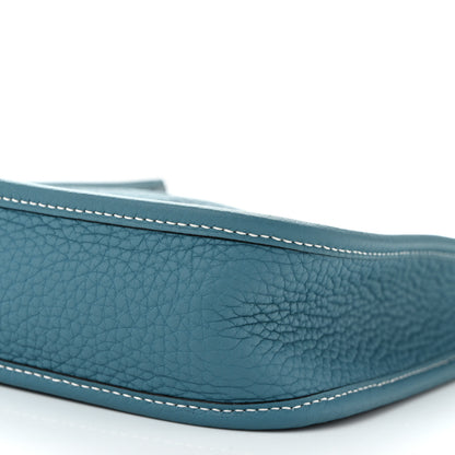Hermes Taurillon Clemence Evelyne TPM New Blue Jean 10 of 11