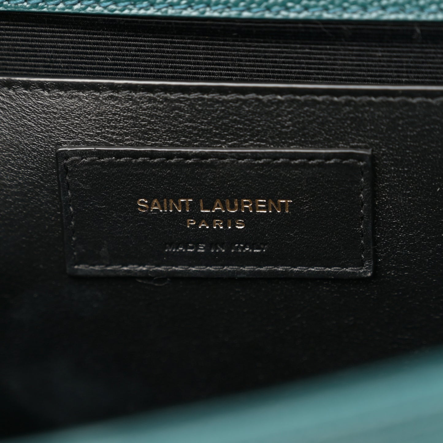 Grain De Poudre Textured Mixed Matelasse Triquilt Medium Monogram Satchel Sea Turquoise