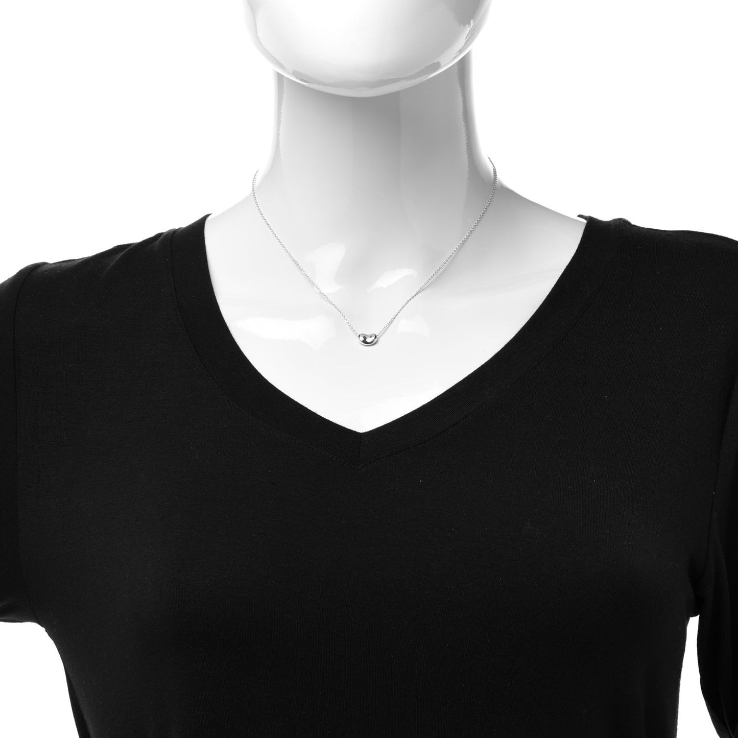 Sterling Silver 9mm Elsa Peretti Bean Pendant Necklace