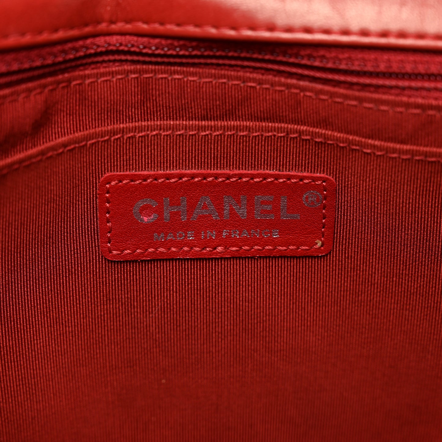 Lambskin Chevron Medium Leo Lion Flap Red