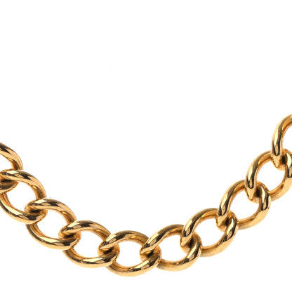 Christian Dior Curb Chain Necklace Gold 3 of 5