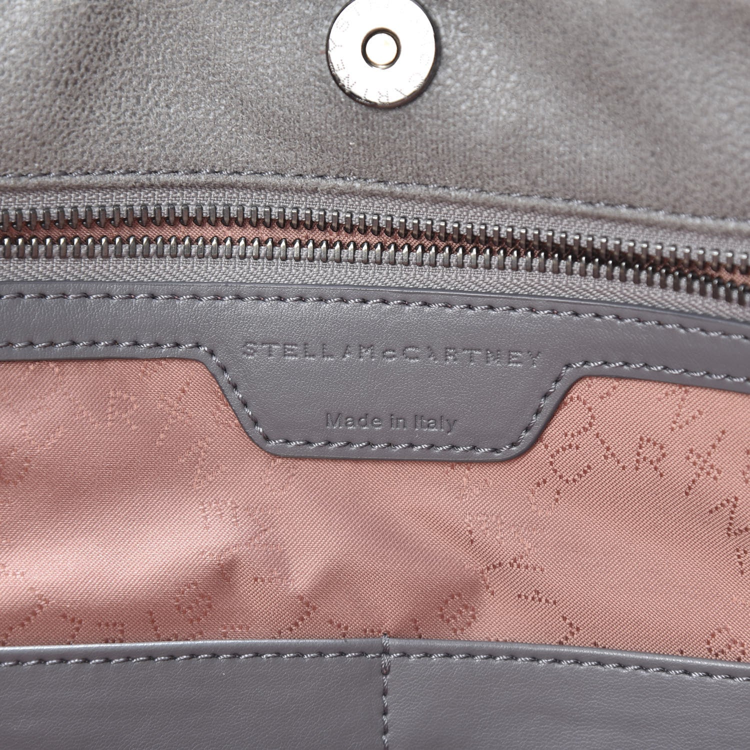 Stella McCartney Shaggy Deer Quilted Falabella East West Shopper Tote Grey 5 of 10