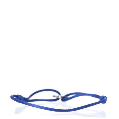 Cartier 18K White Gold Diamond LOVE Adjustable Cord Bracelet Royal Blue 3 of 4