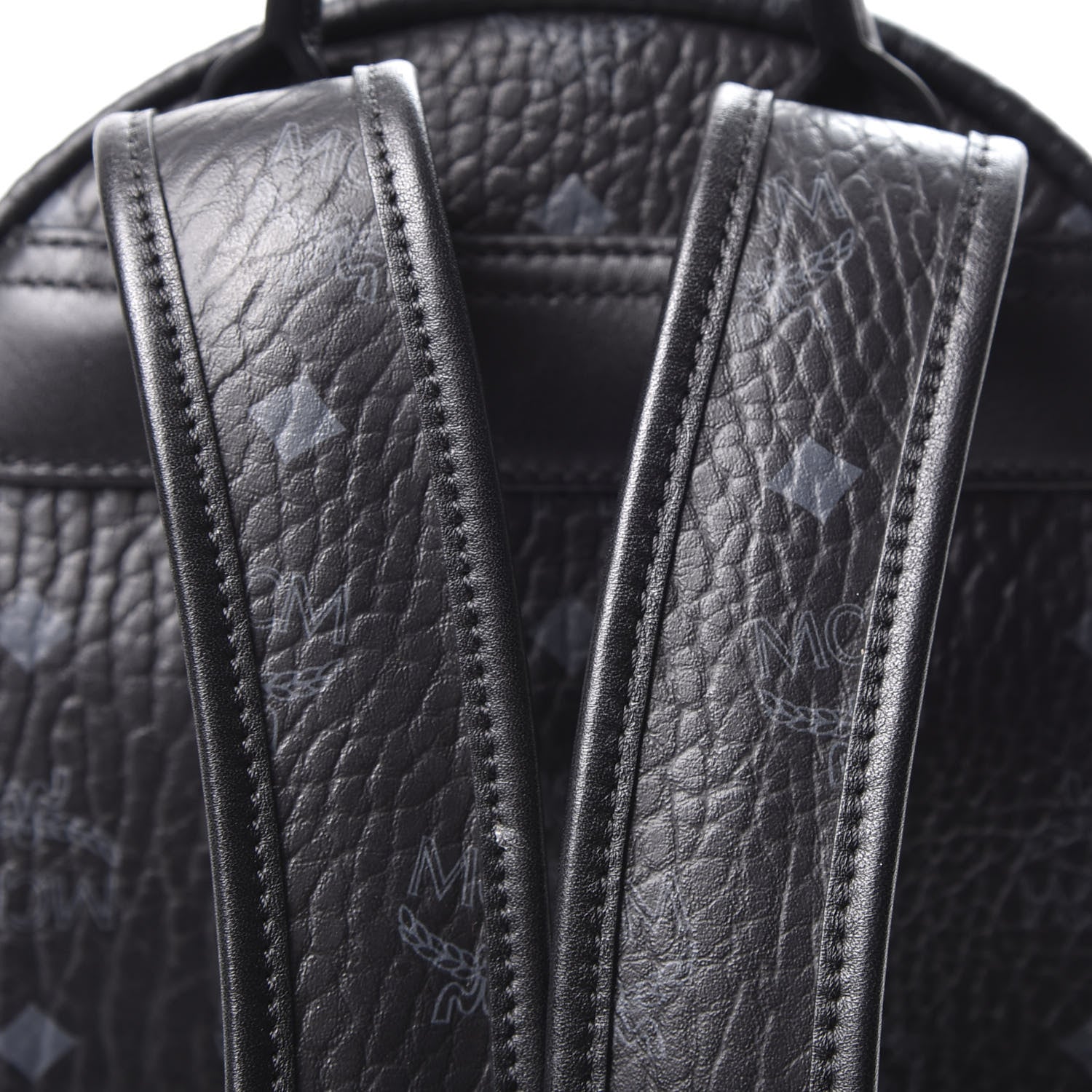 MCM Visetos Small Side Stud Stark Backpack Black 8 of 11
