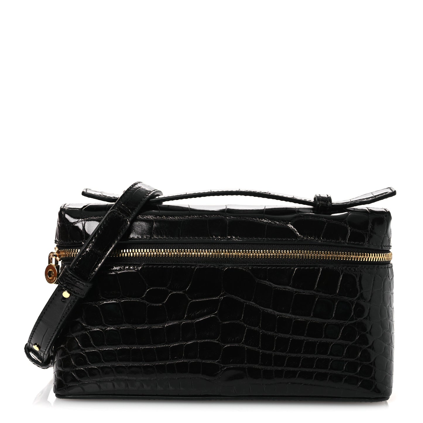 Glazed Alligator L19 Extra Pocket Pouch Black