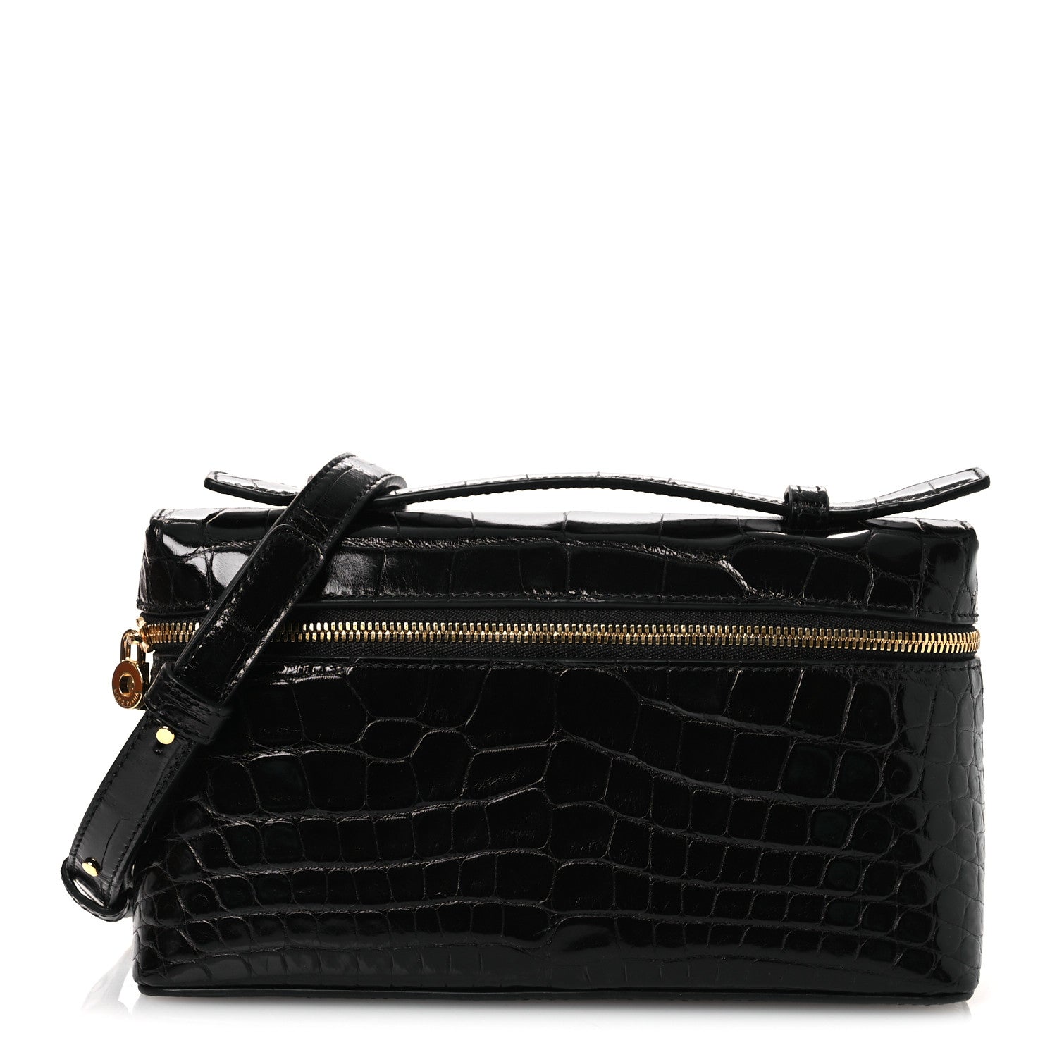 Loro Piana Glazed Alligator L19 Extra Pocket Pouch Black 1 of 10