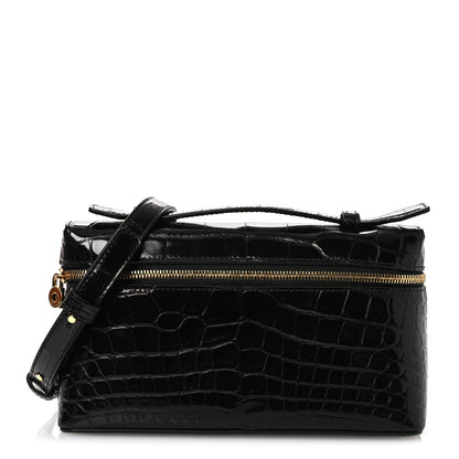 Loro Piana Glazed Alligator L19 Extra Pocket Pouch Black 1 of 10