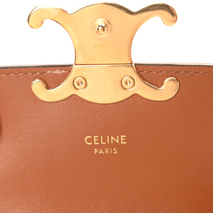 Celine Triomphe Canvas Calfskin Mini Claude Tan 6 of 11