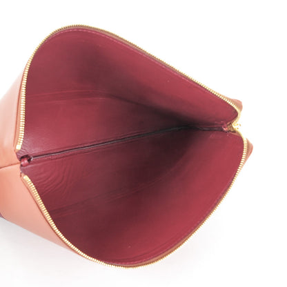 Celine Lambskin Bi-Color Solo Clutch Pouch Peach 5 of 8