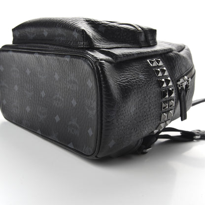 MCM Visetos Small Side Stud Stark Backpack Black 8 of 10