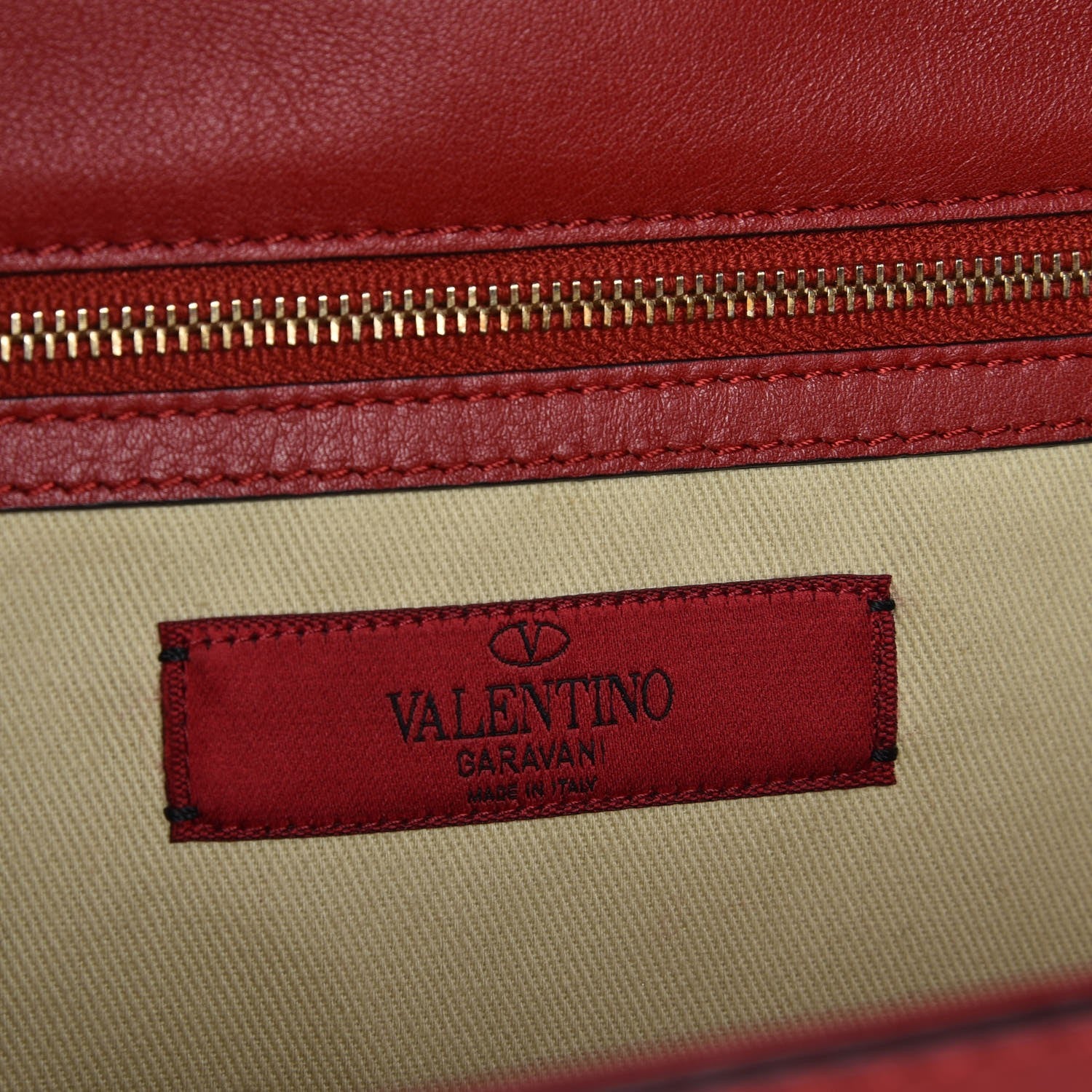 Valentino Garavani Vitello Large Glam Lock Rockstud Flap Red 6 of 7