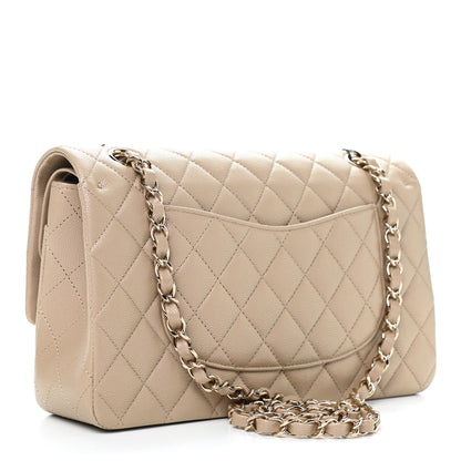 Chanel Iridescent Caviar Quilted Medium Double Flap Dark Beige 2 of 9