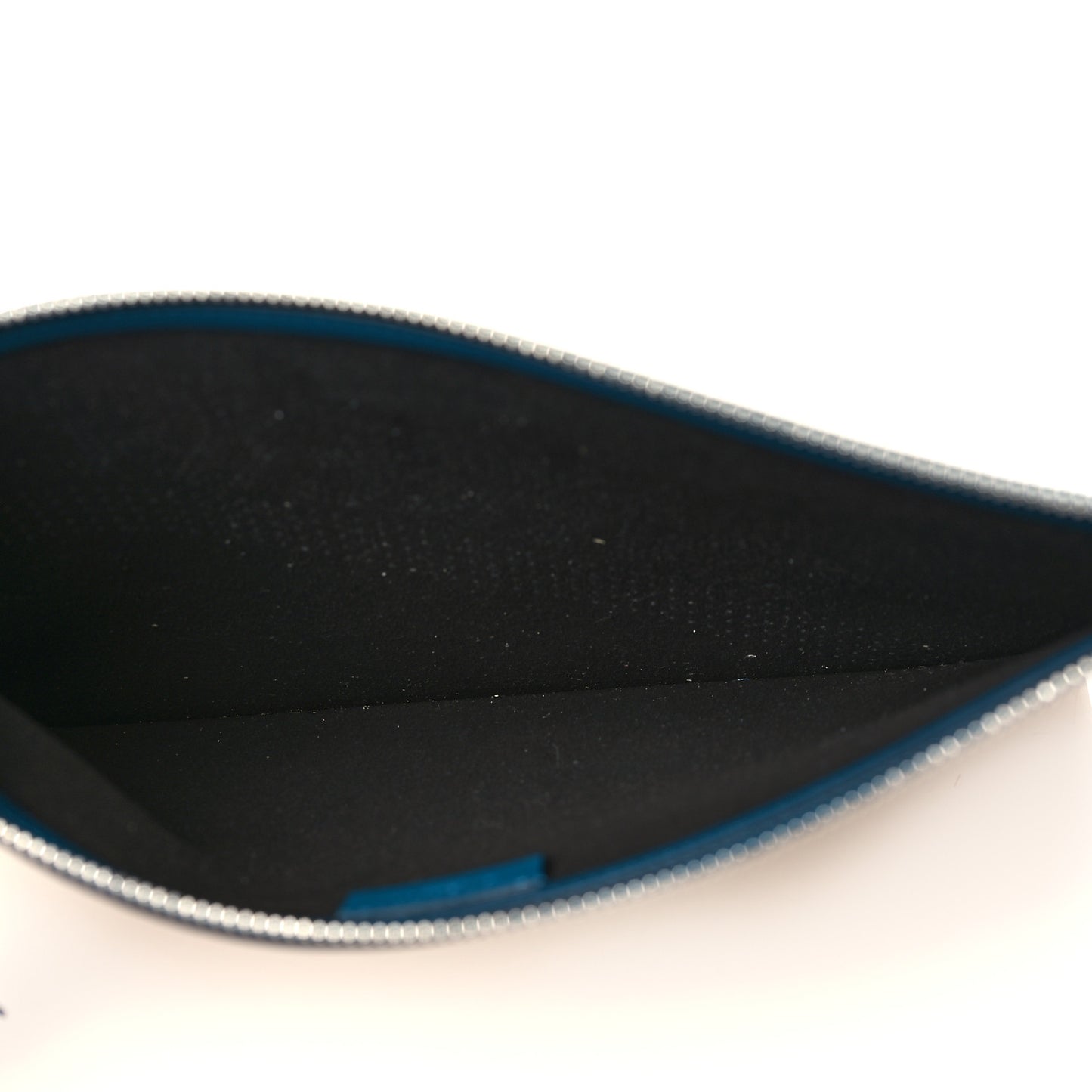 Calfskin Medium Perforated Logo Pouch White