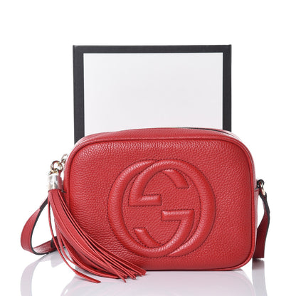 Gucci Pebbled Calfskin Small Soho Disco Bag Tabasco Red 8 of 8