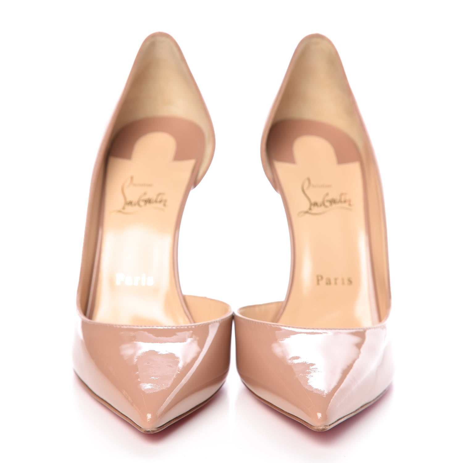Christian Louboutin Patent Iriza 100 Pumps 40 Nude 2 of 8