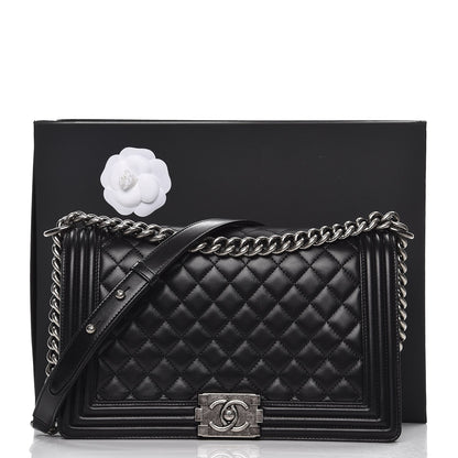 Chanel Lambskin Quilted New Medium Boy Flap Black 8 of 8