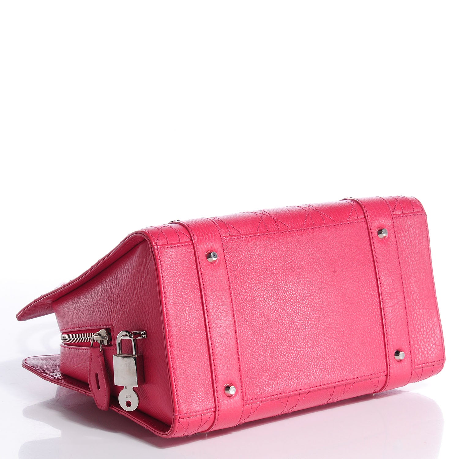 Christian Dior Calfskin Cannage Tote Hot Pink 4 of 8