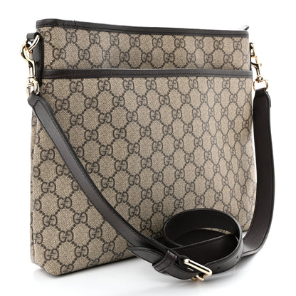Gucci GG Plus Monogram Medium Flat Messenger Bag Dark Brown 3 of 11