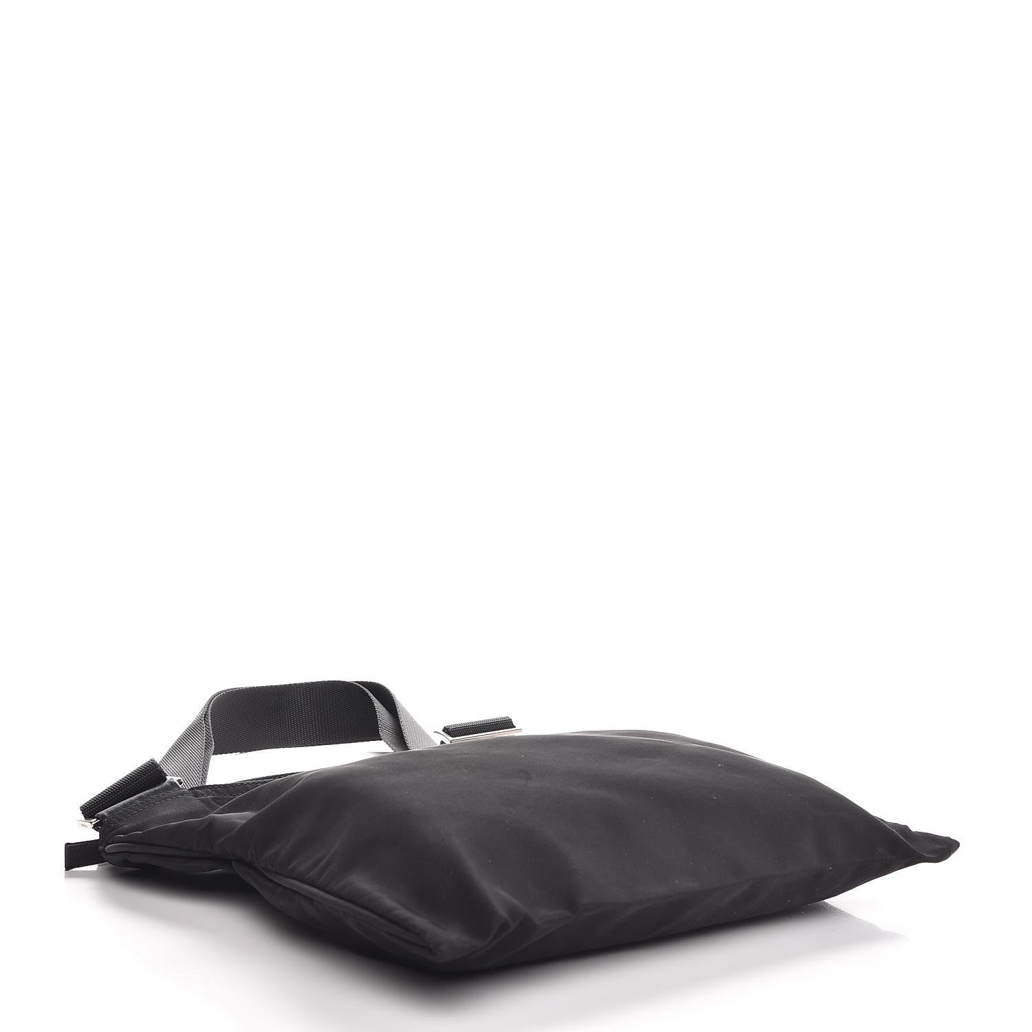 Prada Nylon Small Flat Messenger Bag Black 4 of 7