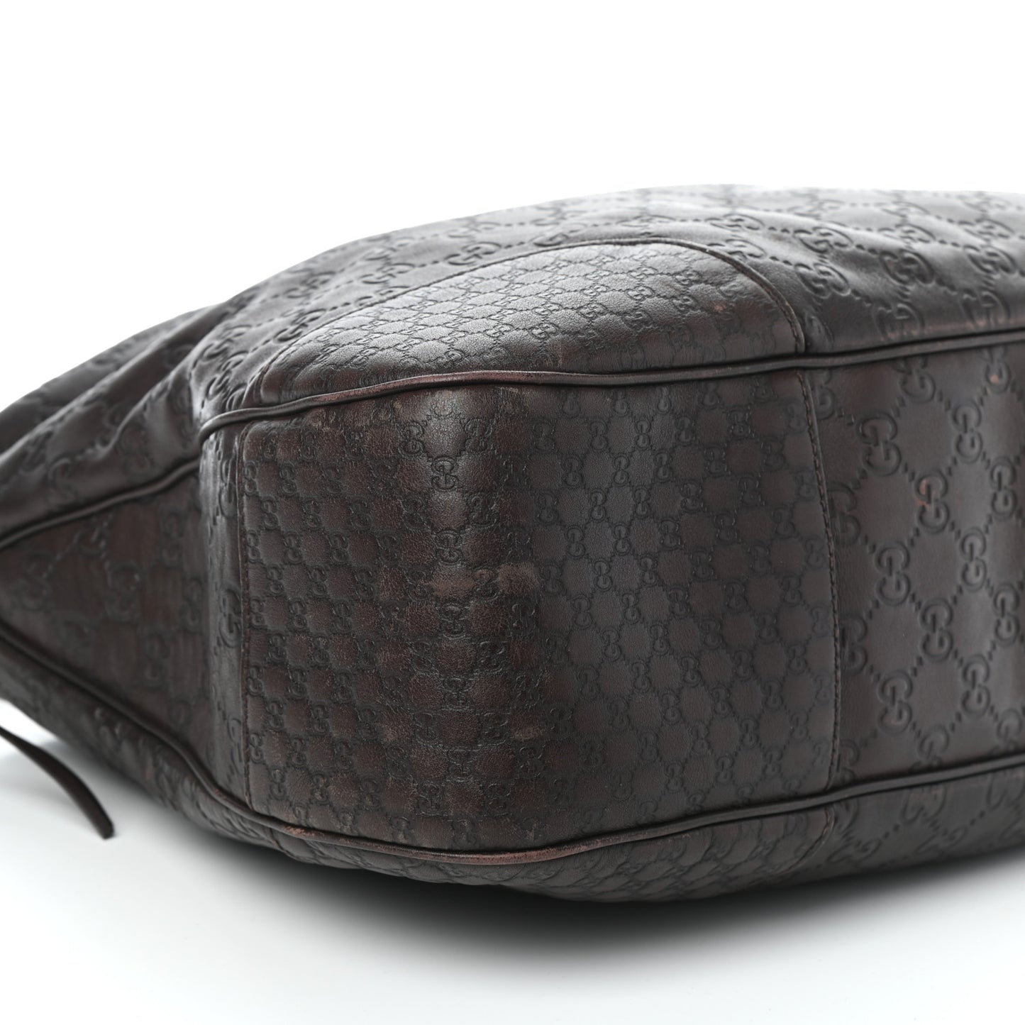 Guccissima Large Bree Hobo Dark Brown