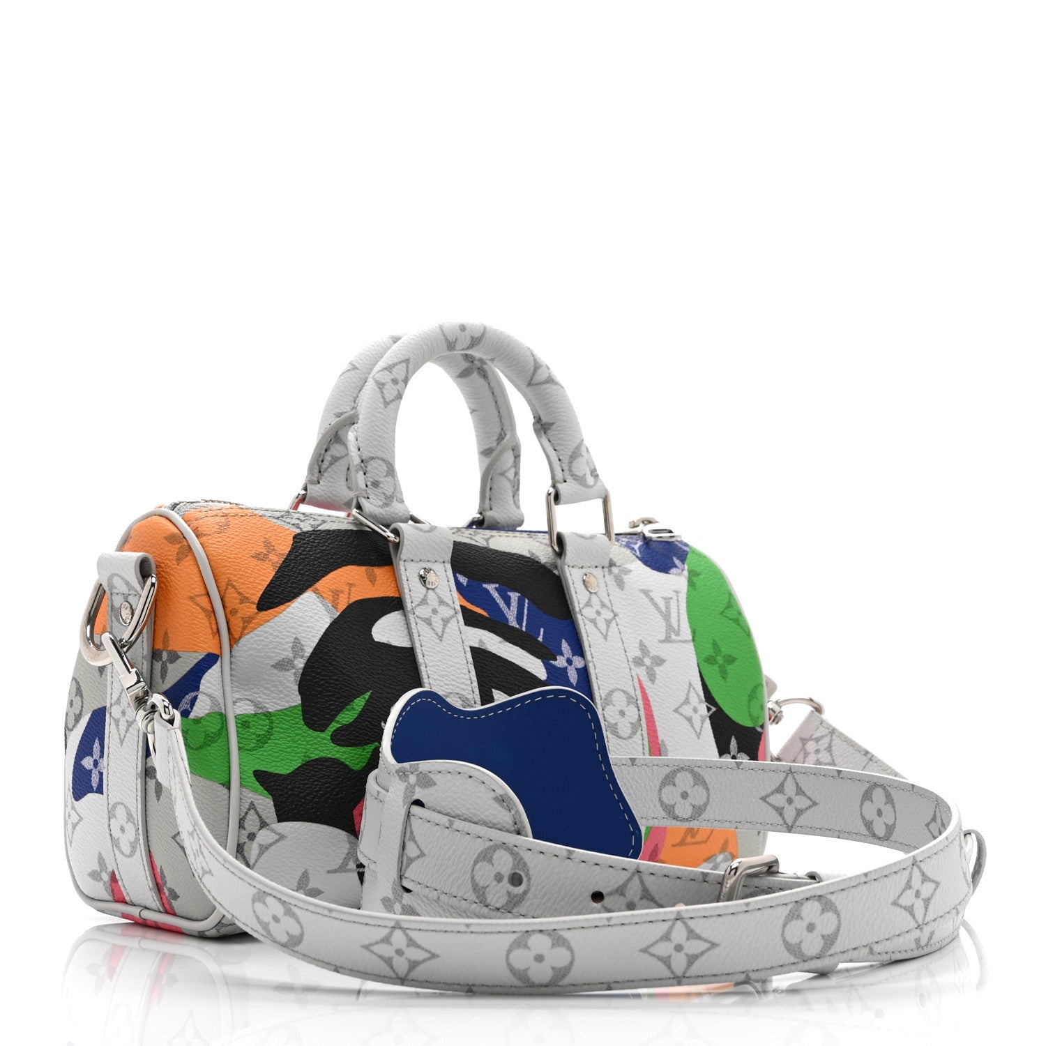 Louis Vuitton Monogram Calfskin Keepall Bandouliere 25 Multicolor 4 of 10