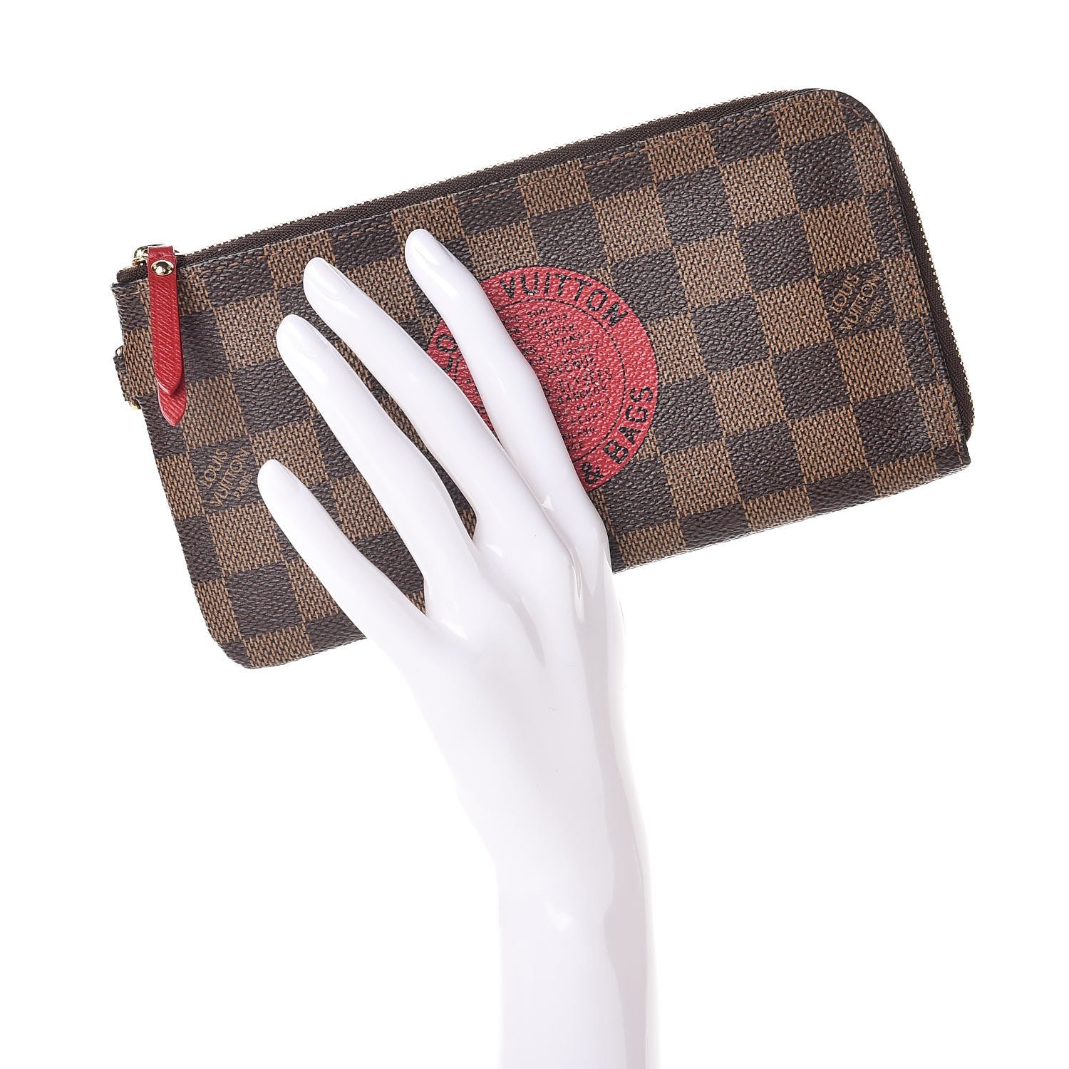 Louis Vuitton Damier Ebene Complice Trunks and Bags Wallet Red 2 of 8