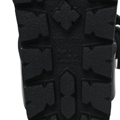 Prada EVA Rubber Buckled Lug Sole 20mm Thong Sandals 38 Black 6 of 10