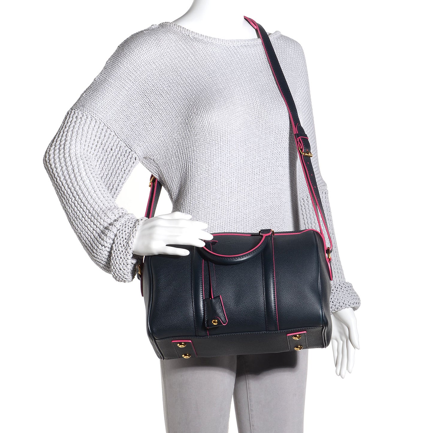 Veau Cachemire SC Bag PM Cobalt Fuchsia