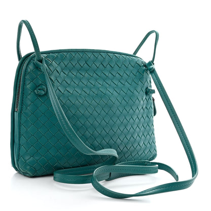 Bottega Veneta Nappa Intrecciato Nodini Crossbody Messenger Mallard 3 of 11