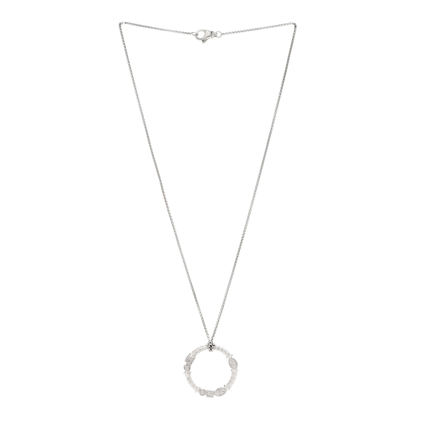 DAVID YURMAN Sterling Silver Diamond Confetti Pendant Necklace