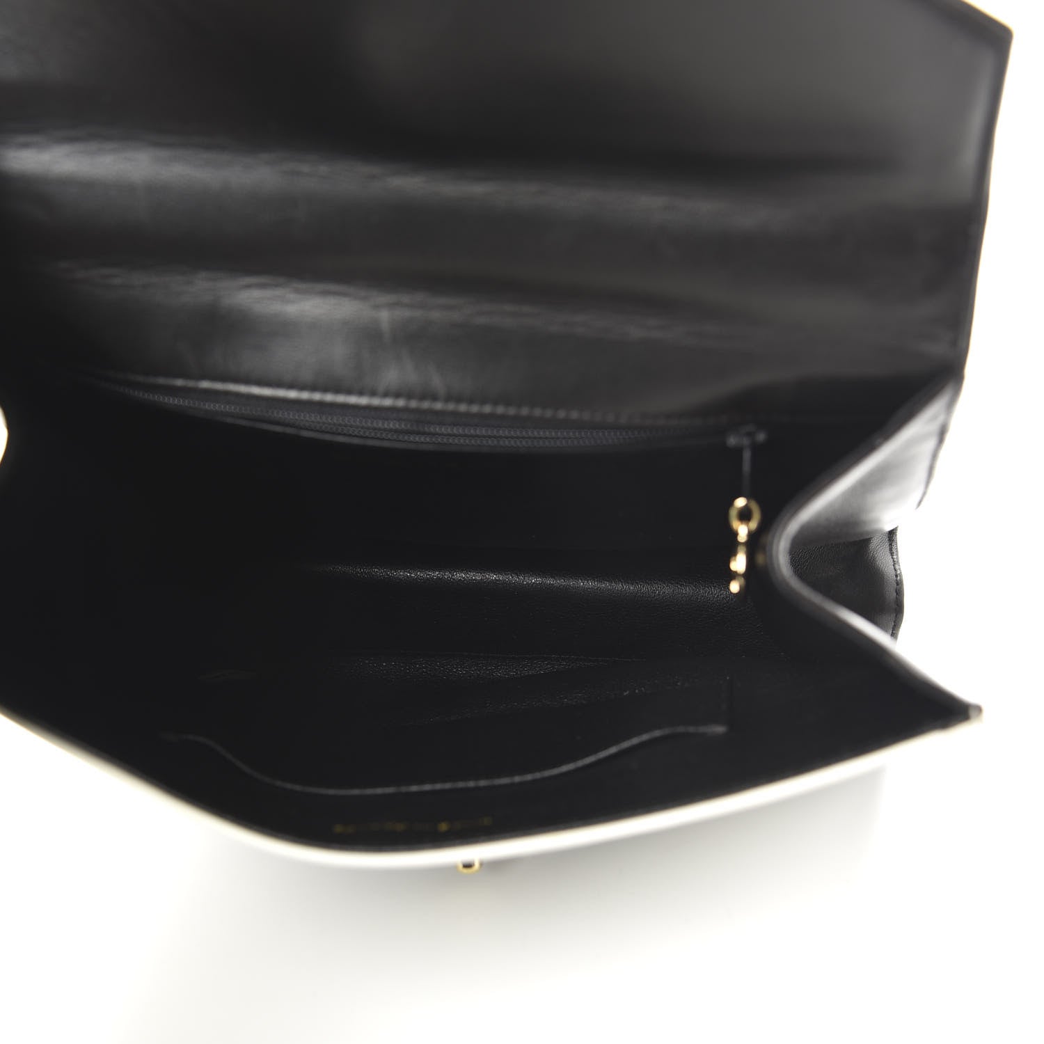Chanel Lambskin Medium Envelope Single Flap Bag Black White 5 of 11