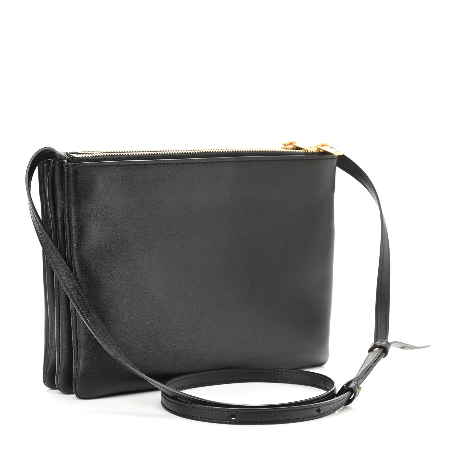 Celine Lambskin Small Trio Crossbody Bag Black 3 of 7