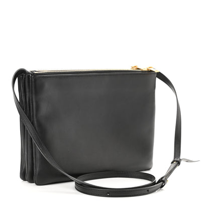 Celine Lambskin Small Trio Crossbody Bag Black 3 of 7