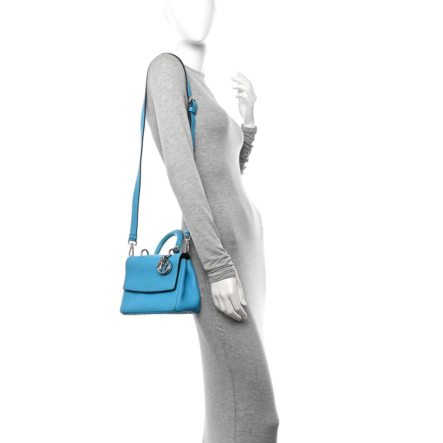 Christian Dior Smooth Calfskin Mini Be Dior Flap Blue 2 of 13