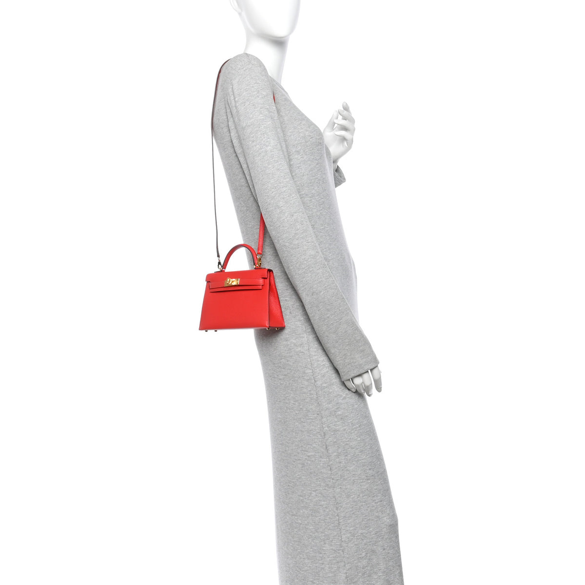 Epsom Mini Kelly Sellier 20 Rouge de Coeur