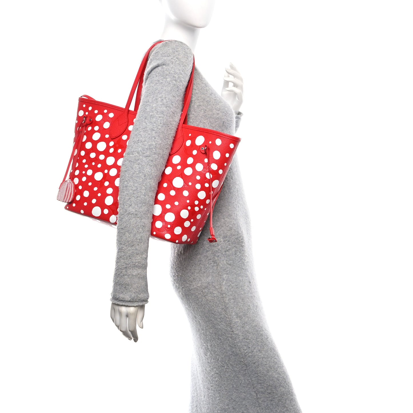 LV X YK Empreinte Infinity Dots Neverfull MM Rouge White