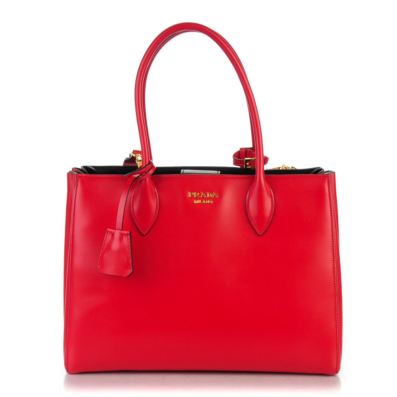 City Calf Bibliotheque Tote Fuoco Black