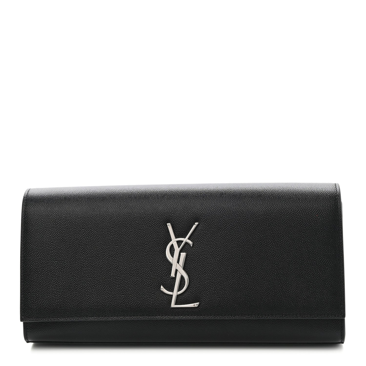 Saint Laurent Grain De Poudre Monogram Cassandre Clutch Black 1 of 7