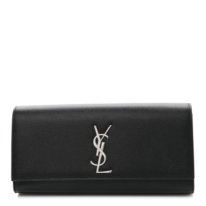 Saint Laurent Grain De Poudre Monogram Cassandre Clutch Black 1 of 7