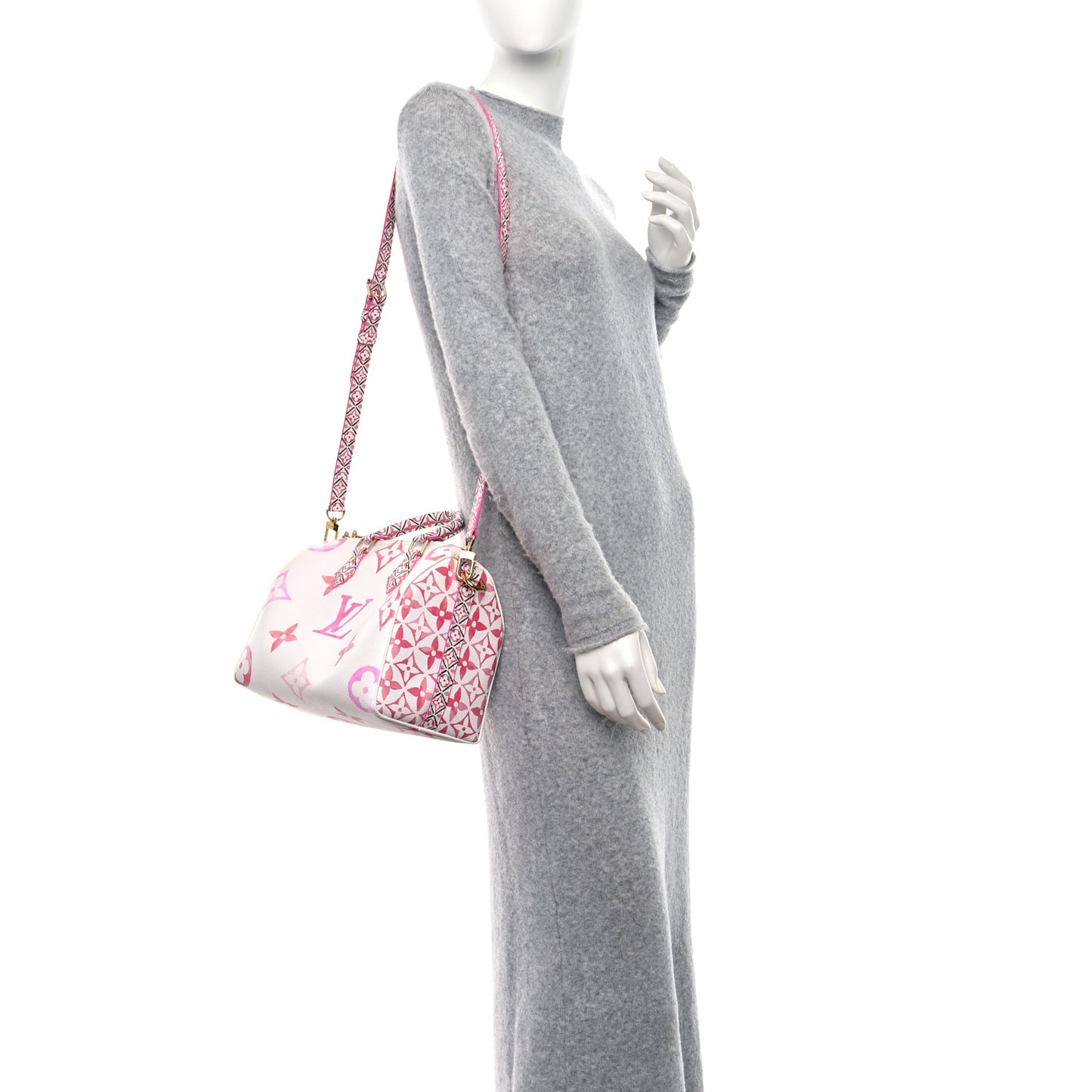 Monogram Giant By The Pool 2.0 Speedy Bandouliere 25 Rose