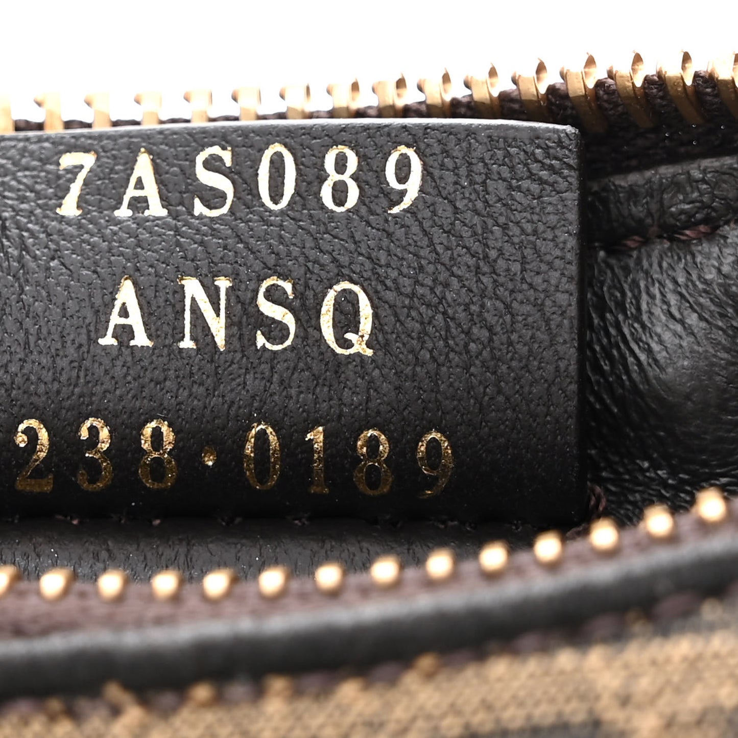 Fabric Jacquard FF 1974 Nano Fendigraphy Hobo Charm Tobacco Moro