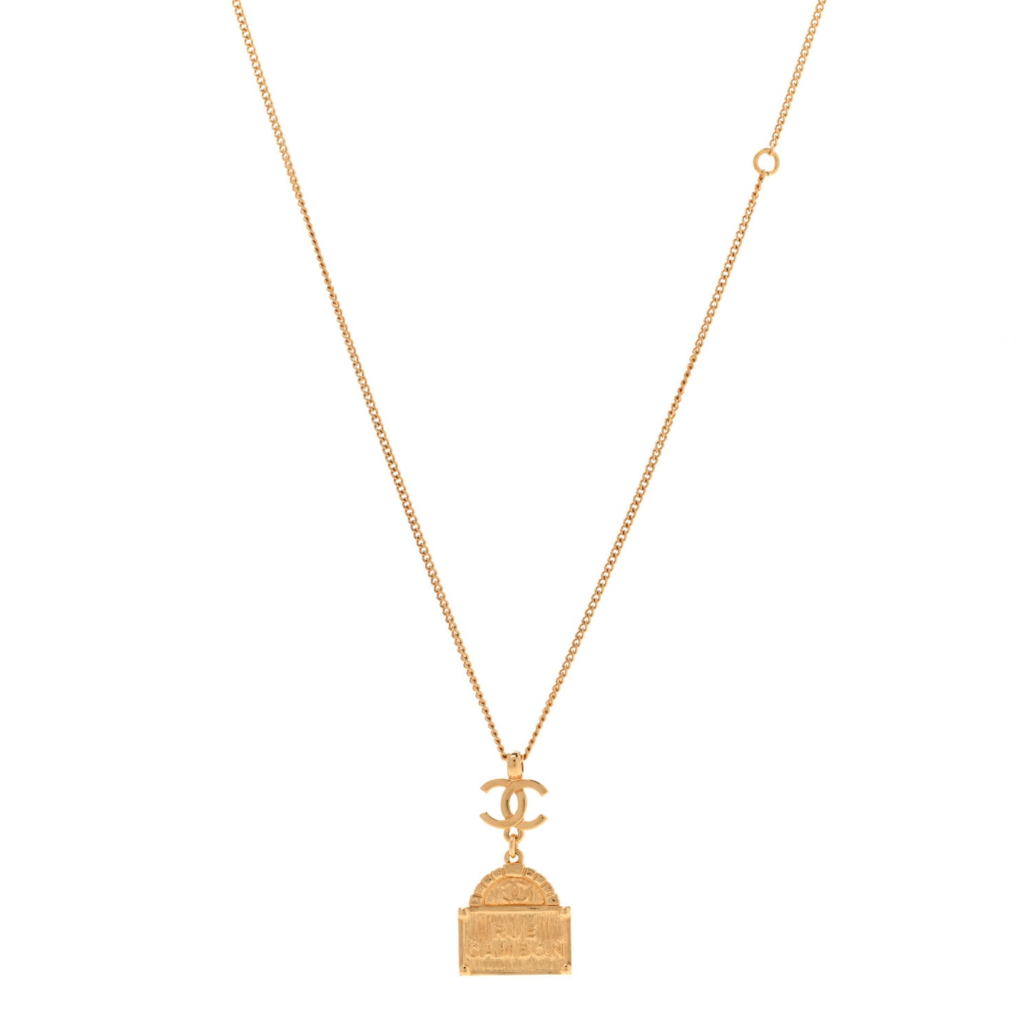 Metal CC Rue Cambon Necklace Necklace Gold