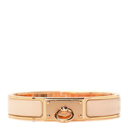 Hermes Enamel Clic Anneau Bracelet PM Beige Nacre 1 of 5