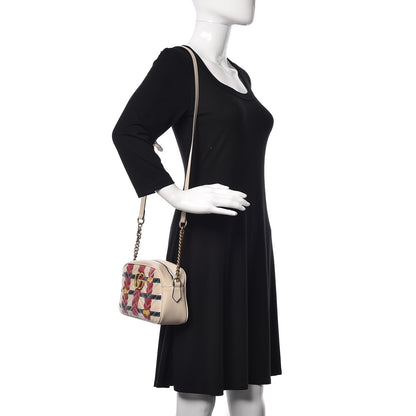 Gucci Calfskin Matelasse Trompe L'Oeil Print Small GG Marmont Chain Shoulder Bag White 2 of 17