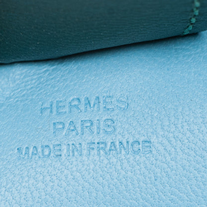Hermes Milo Lambskin Grigri Rodeo Horse Bag Charm MM Celeste Malachite Craie 3 of 3