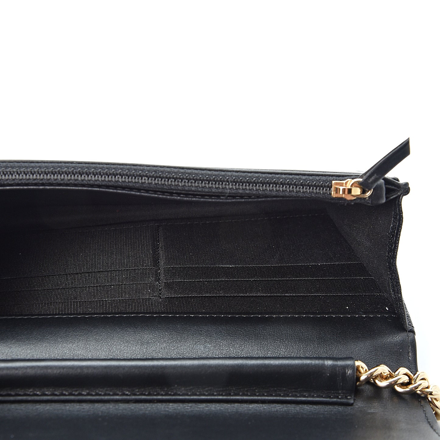 Caviar Quilted Boy Wallet On Chain WOC Black
