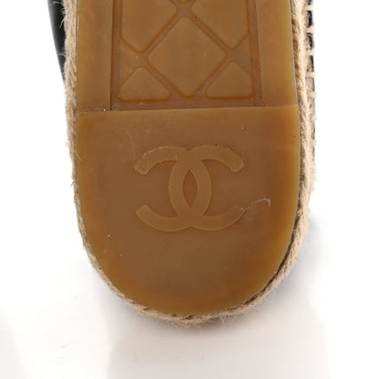 Chanel Lambskin CC Espadrilles 40 Black 6 of 15