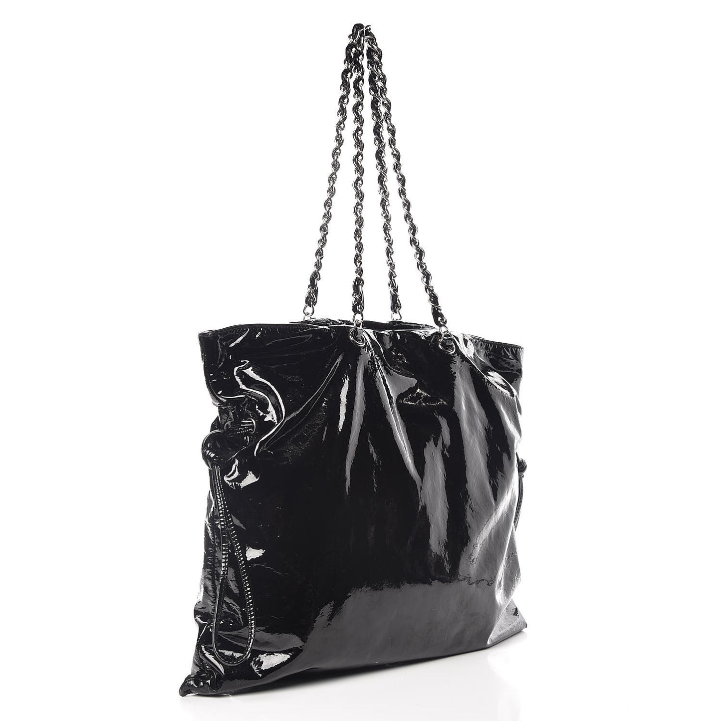 Patent Bonbons Shopper Tote Black