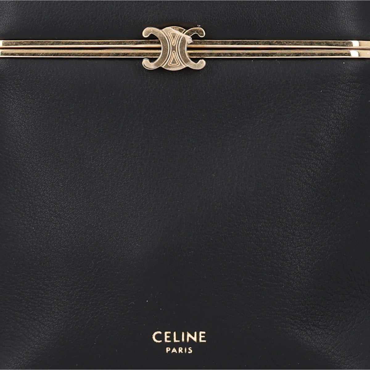 Supple Calfskin Cube Frame Bag Black